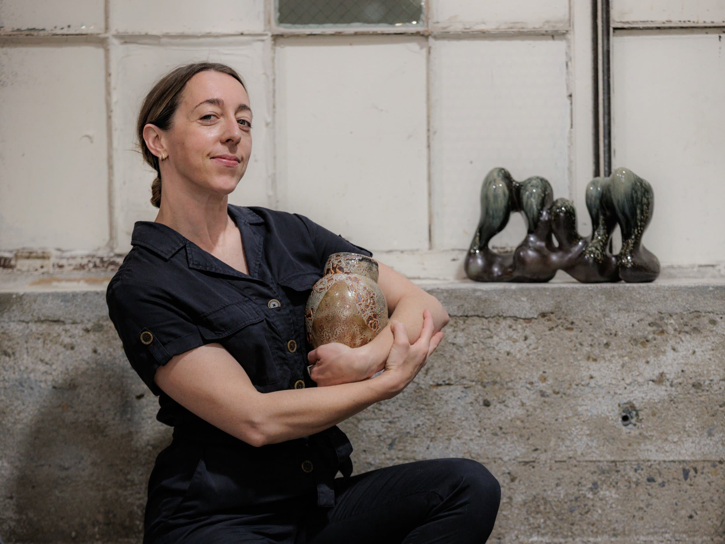 Chloe Kobernuss in her studio
